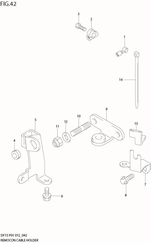 FIG 42  REMOCON CABLE HOLDER (DF15R P01)