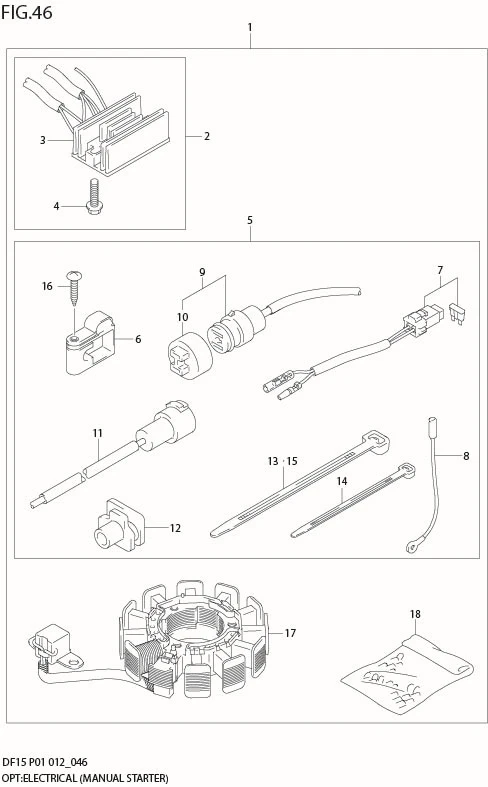 FIG 46  OPT:ELECTRICAL (MANUAL STARTER) (DF15 P01)