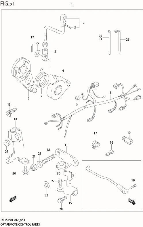 FIG 51  OPT:REMOTE CONTROL PARTS (DF15 P01)