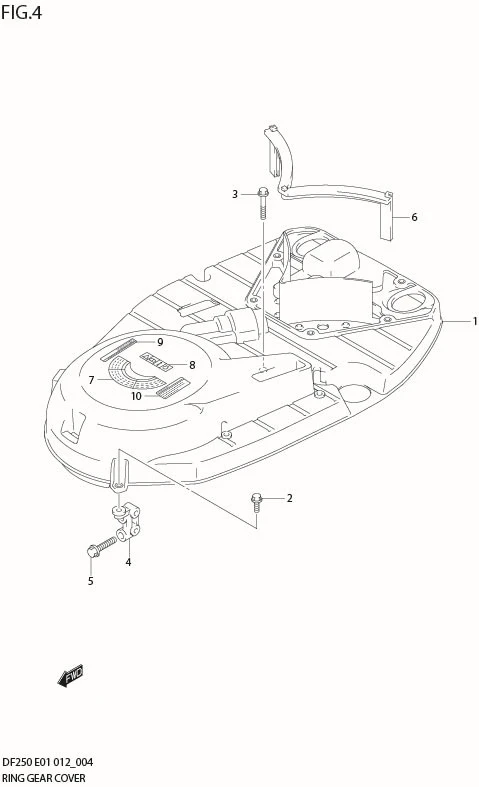 FIG 4   RING GEAR COVER (DF200T E40)