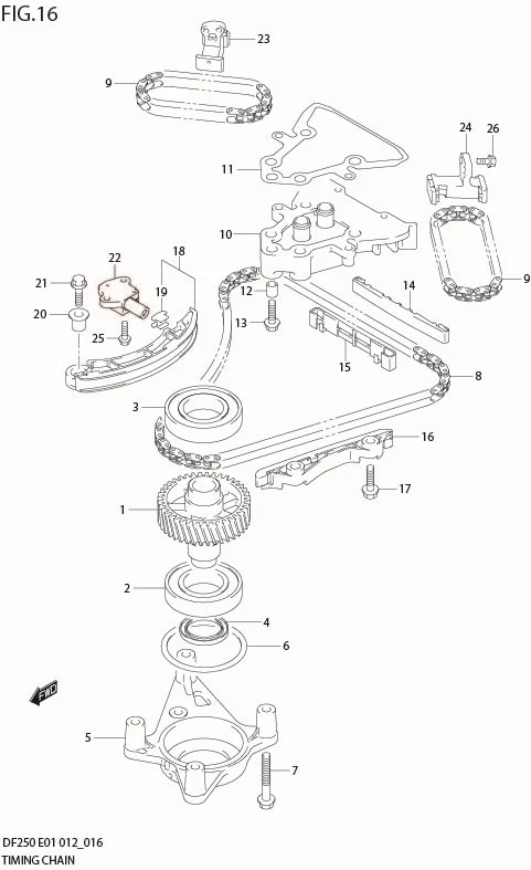 FIG 16  TIMING CHAIN