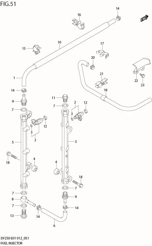 FIG 51  FUEL INJECTOR (DF225Z E40)
