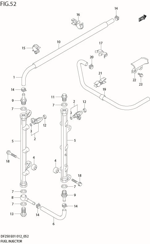 FIG 52  FUEL INJECTOR (DF250T E1)