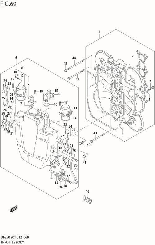 FIG 69  THROTTLE BODY (DF200T E1)