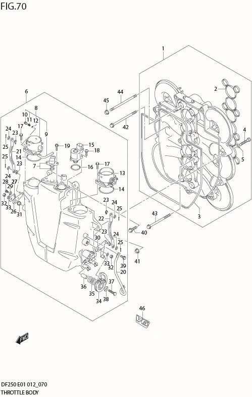 FIG 70  THROTTLE BODY (DF200T E40)