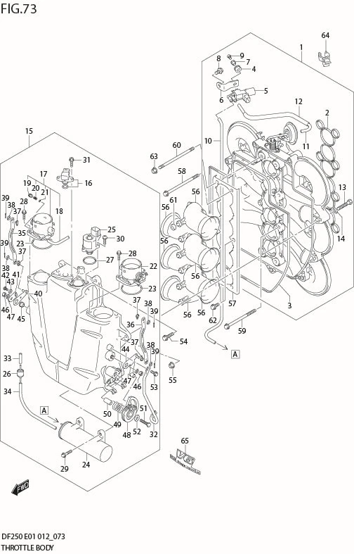 FIG 73  THROTTLE BODY (DF225T E1)