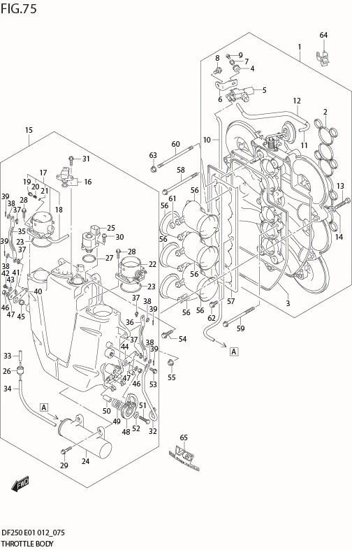 FIG 75  THROTTLE BODY (DF225Z E1)