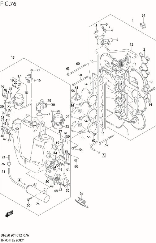 FIG 76  THROTTLE BODY (DF225Z E40)