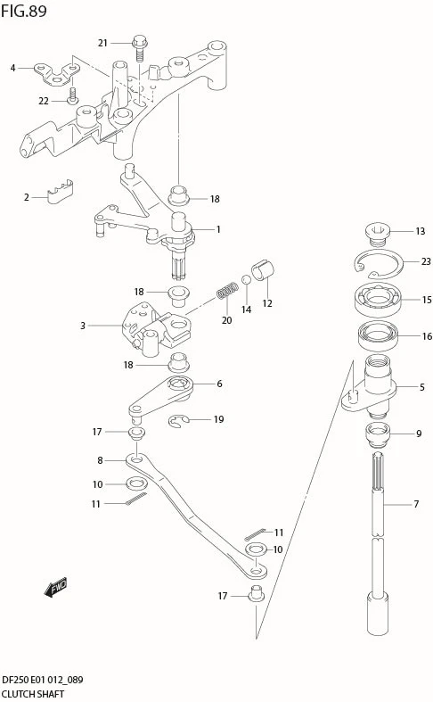 FIG 89  CLUTCH SHAFT (DF225T E40)