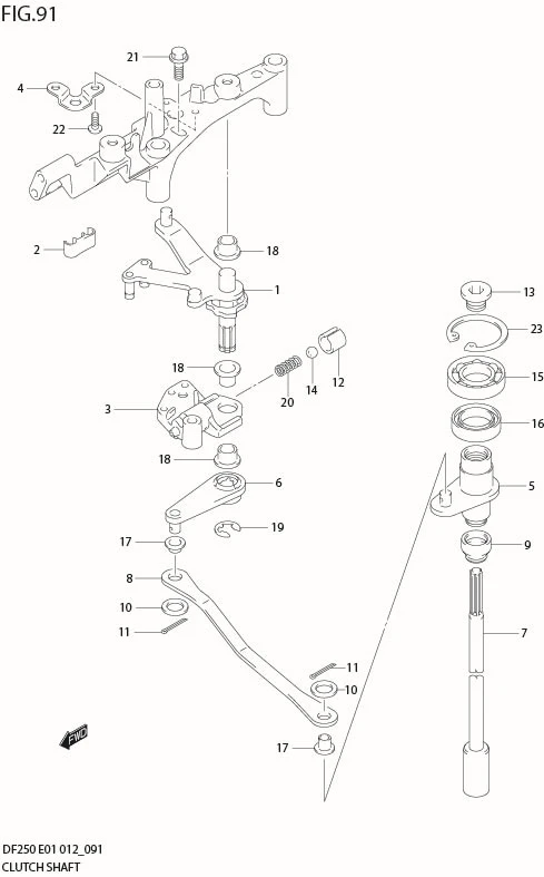 FIG 91  CLUTCH SHAFT (DF225Z E40)
