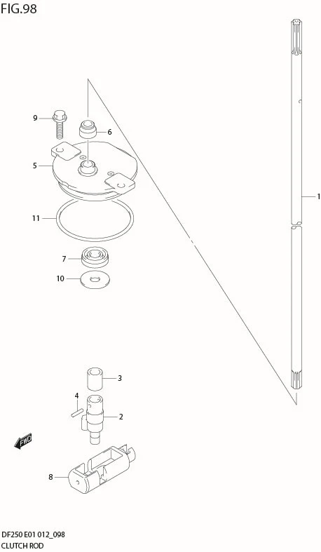 FIG 98  CLUTCH ROD (DF200Z E1)