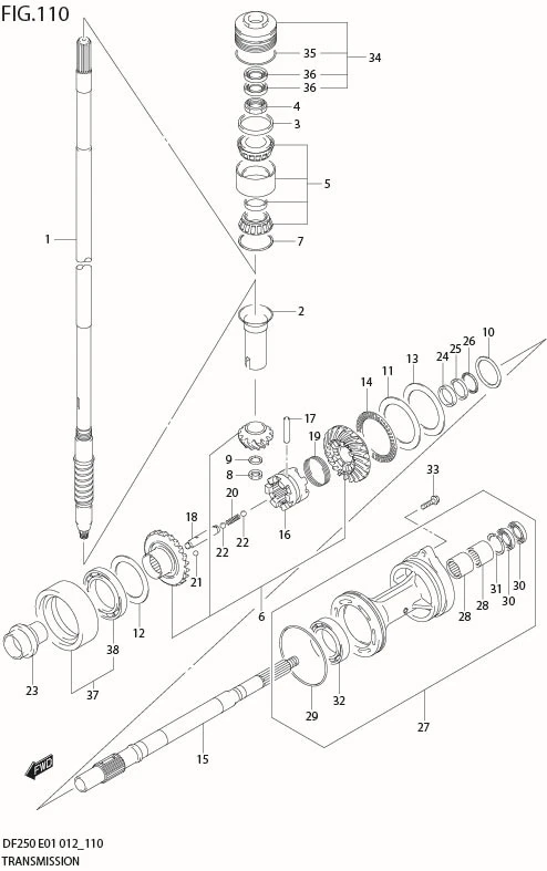 FIG 110 TRANSMISSION (DF200Z E1)