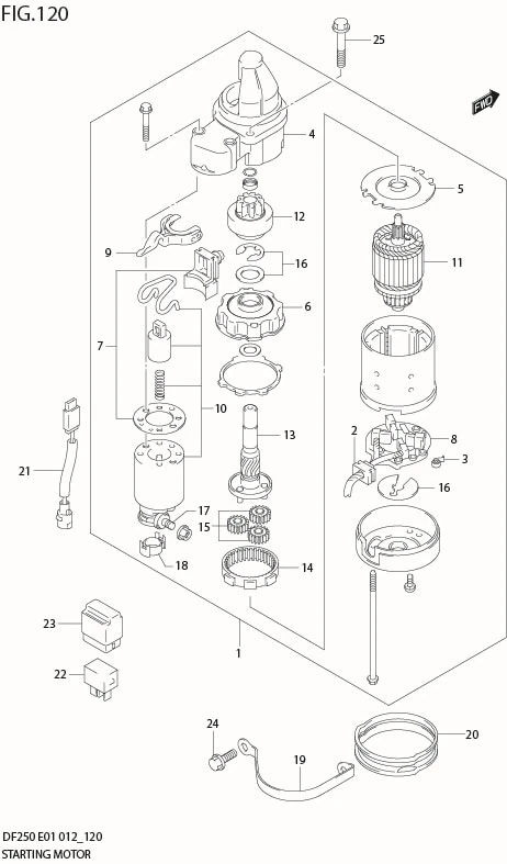FIG 120 STARTING MOTOR