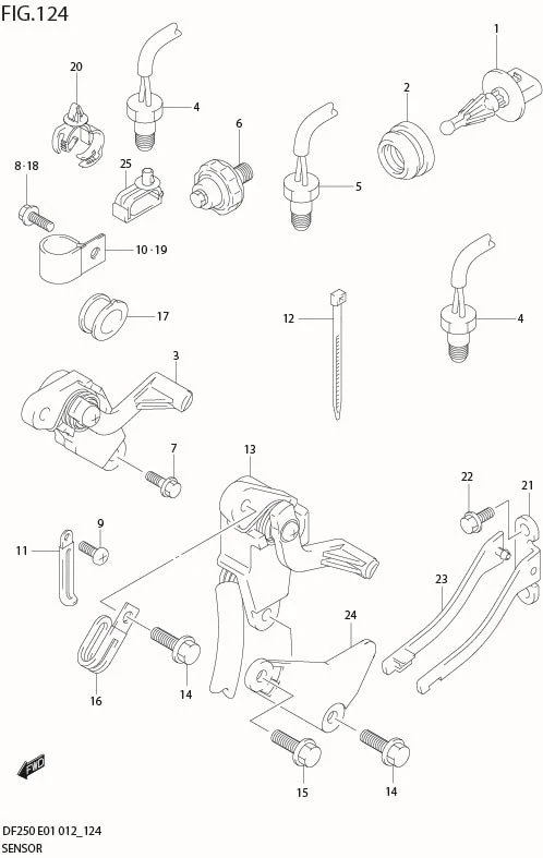 FIG 124 SENSOR (DF200T E40)