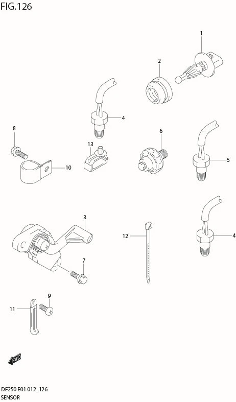 FIG 126 SENSOR (DF200Z E40)