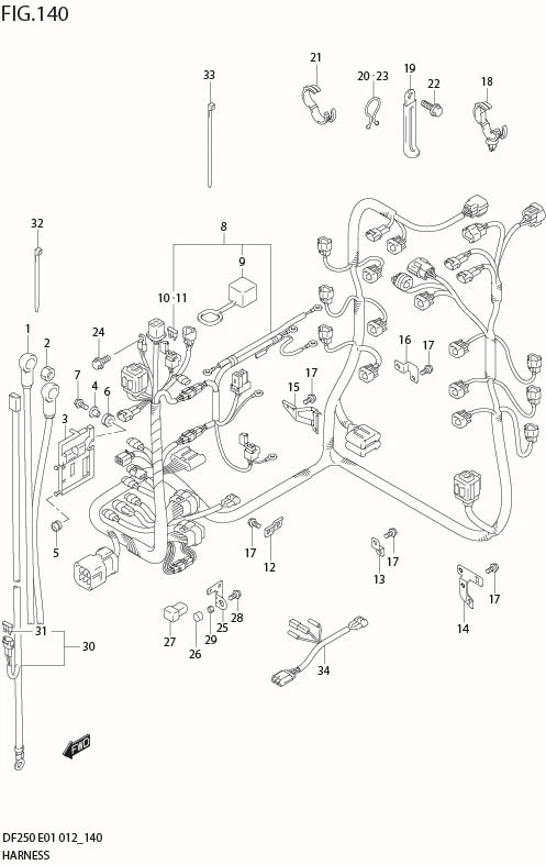 FIG 140 HARNESS (DF225T E40)