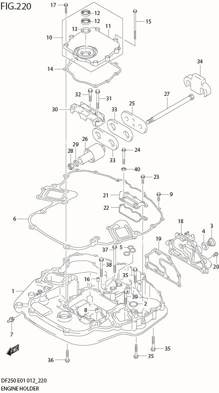 FIG 220 ENGINE HOLDER (DF225T E40)