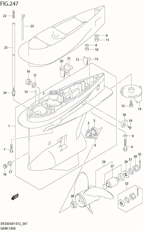 FIG 247 GEAR CASE (DF225Z E1)