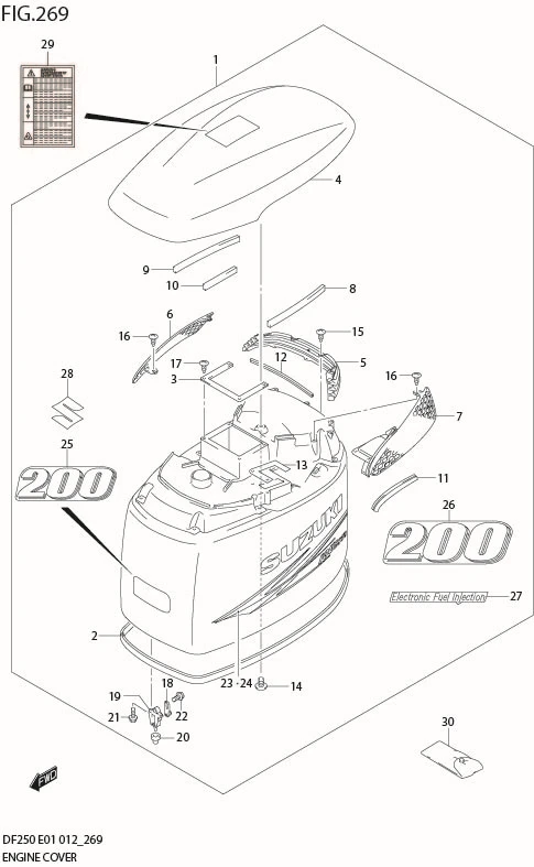 FIG 269 ENGINE COVER (DF200Z E1)