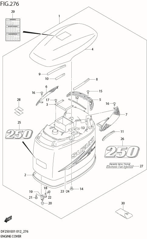 FIG 276 ENGINE COVER (DF250T E40)