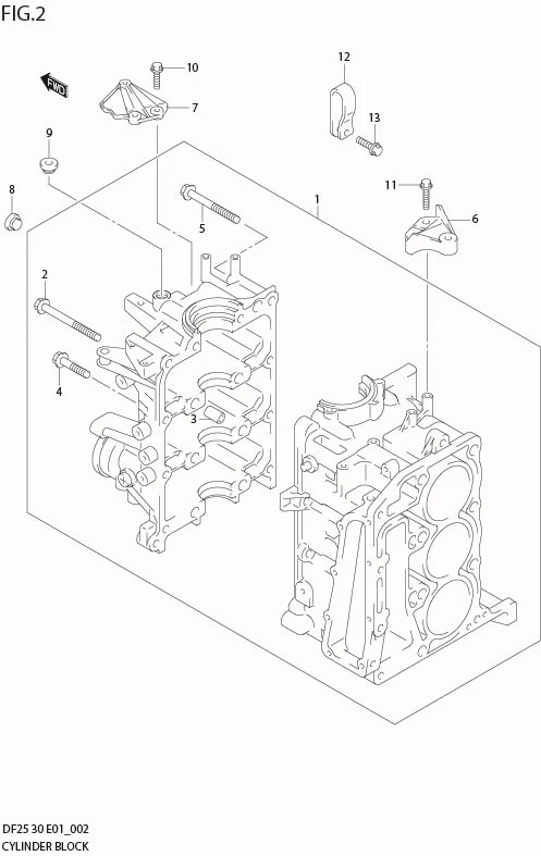 FIG 2   CYLINDER BLOCK