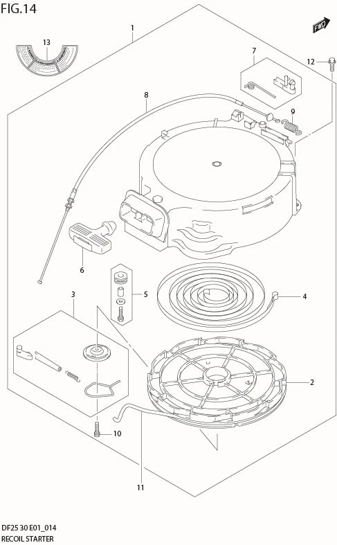 FIG 14  RECOIL STARTER