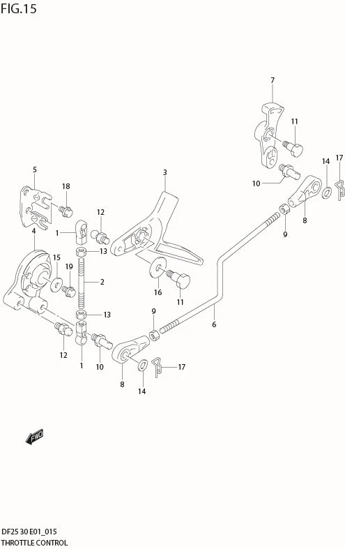 FIG 15  THROTTLE CONTROL (TYPE:Q)