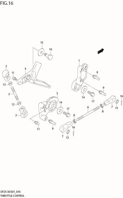 FIG 16  THROTTLE CONTROL (TYPE:QR/T)
