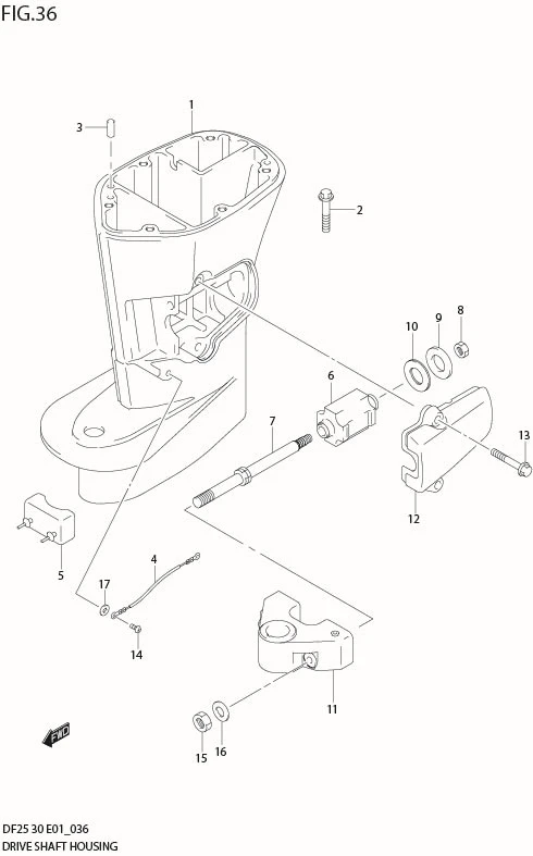 FIG 36  DRIVE SHAFT HOUSING
