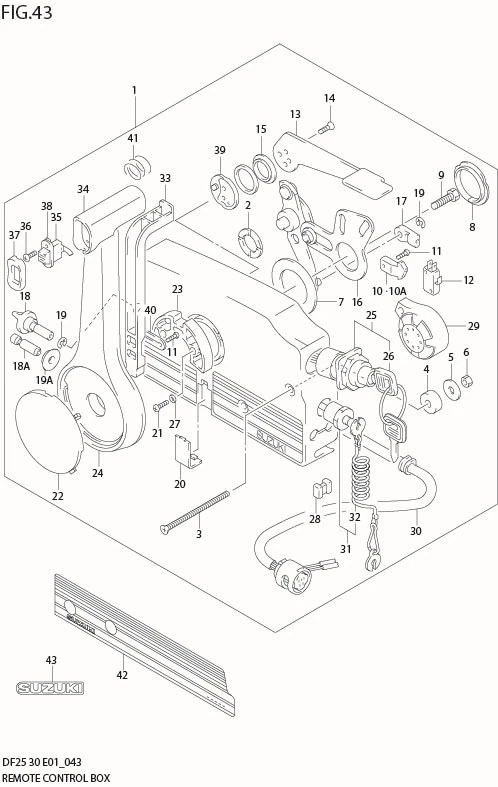 FIG 43  REMOTE CONTROL BOX (MODEL:00%03)