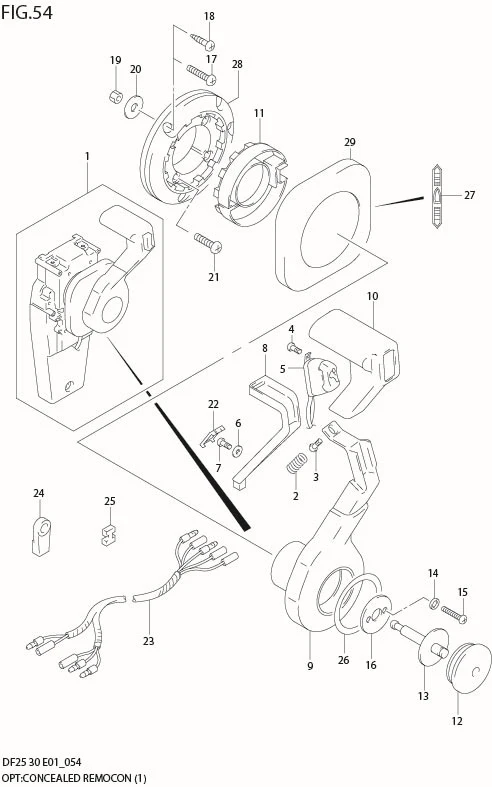 FIG 54  OPT:CONCEALED REMOCON (1)
