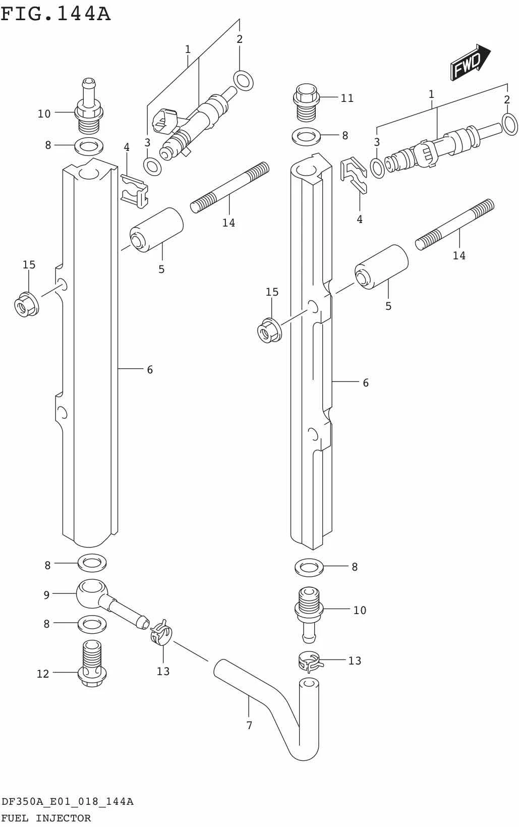 FIG.144A FUEL INJECTOR (E01)