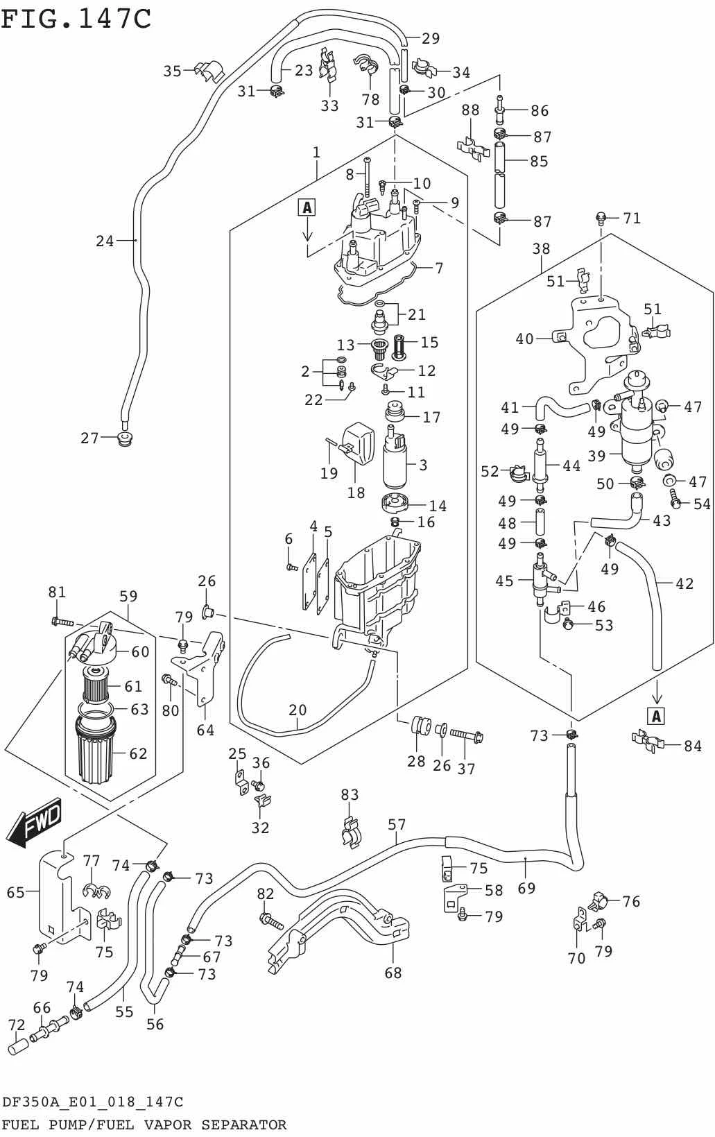 FIG.147C FUEL PUMP/FUEL VAPOR SEPARATOR (DF325A E01)