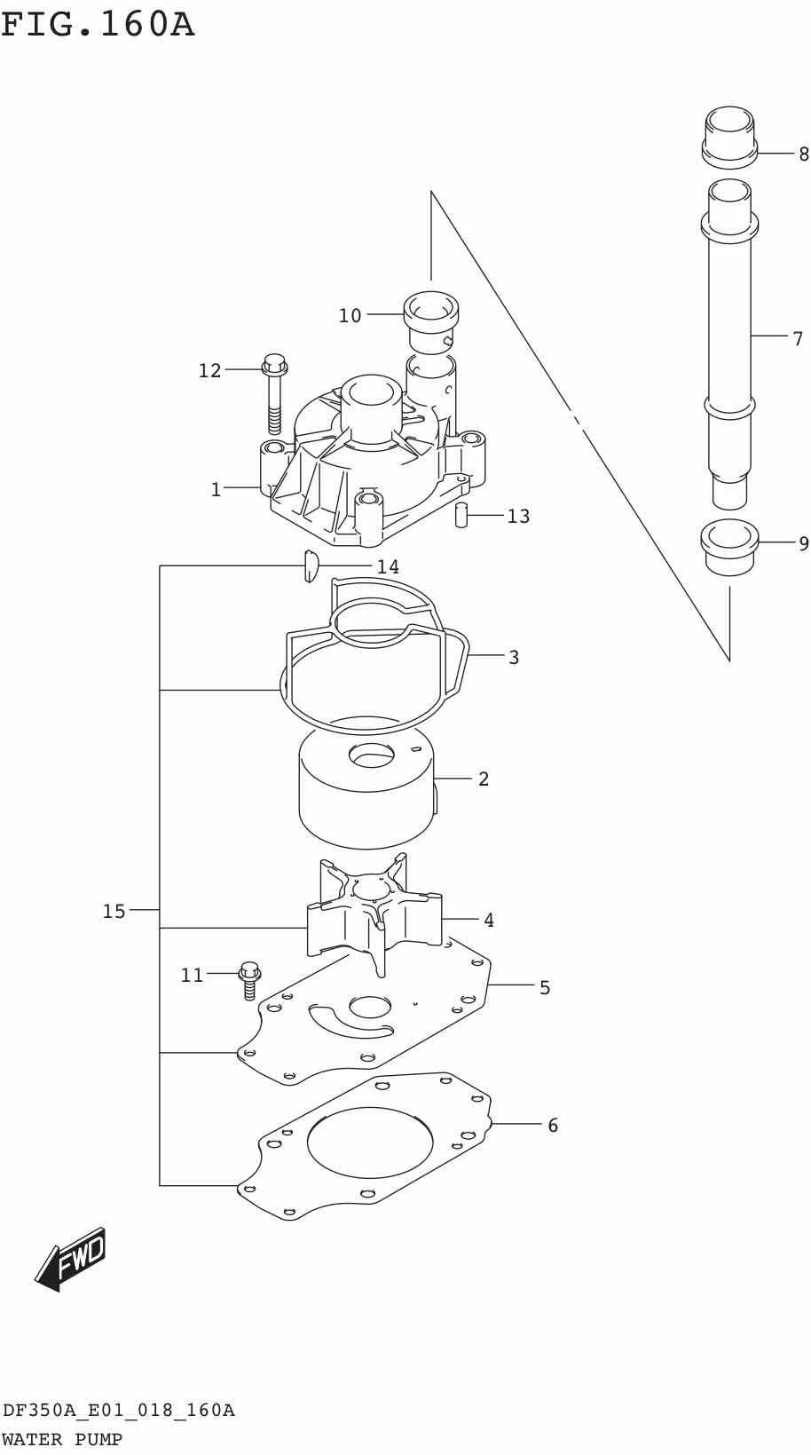 FIG.160A WATER PUMP (E01)