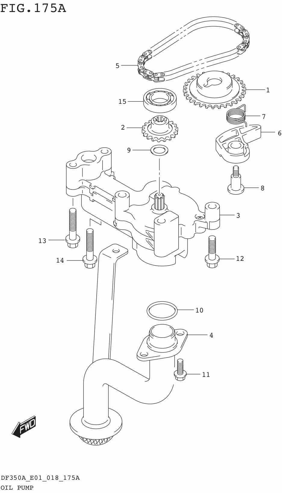 FIG.175A OIL PUMP (DF350A)