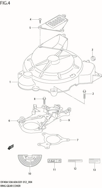 FIG 4   RING GEAR COVER (DF40AQH E1)