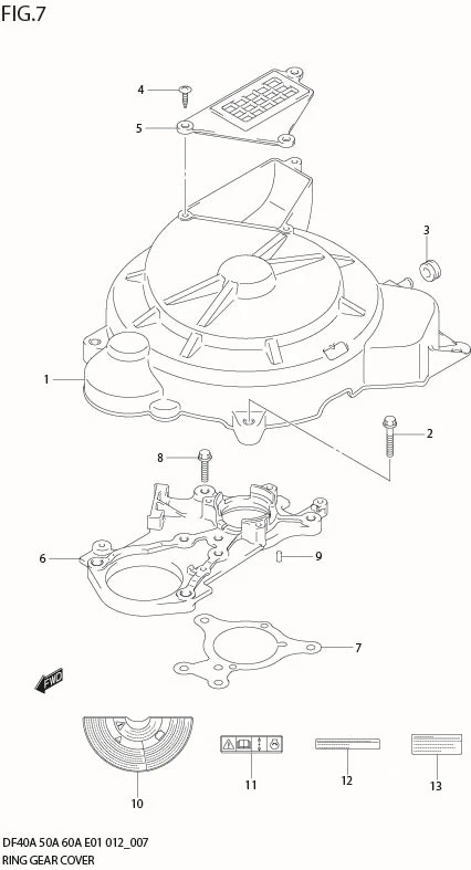 FIG 7   RING GEAR COVER (DF50ATH E1)