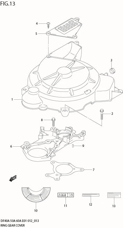 FIG 13  RING GEAR COVER (DF60ATH E40)