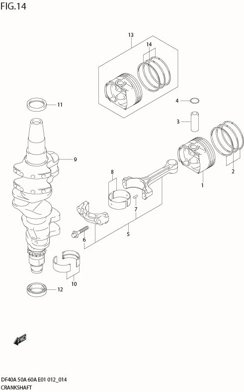 FIG 14  CRANKSHAFT
