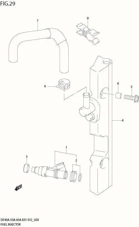 FIG 29  FUEL INJECTOR (DF40A E1)