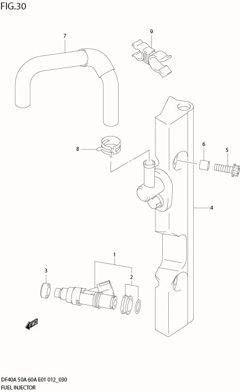 FIG 30  FUEL INJECTOR (DF40AQH E1)