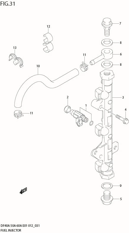 FIG 31  FUEL INJECTOR (DF40AST E34)