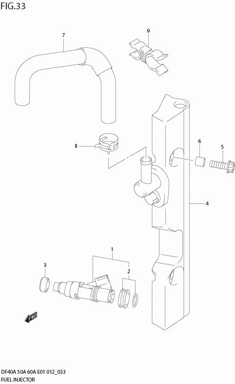 FIG 33  FUEL INJECTOR (DF50ATH E1)