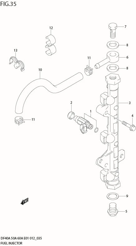 FIG 35  FUEL INJECTOR (DF60A E40)