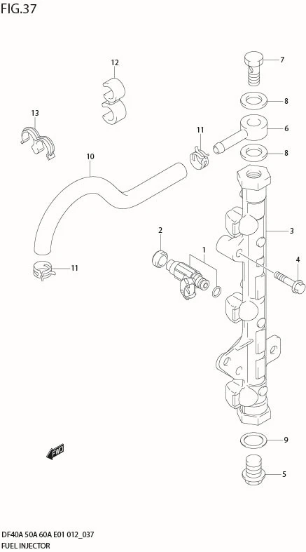 FIG 37  FUEL INJECTOR (DF60AQH E40)