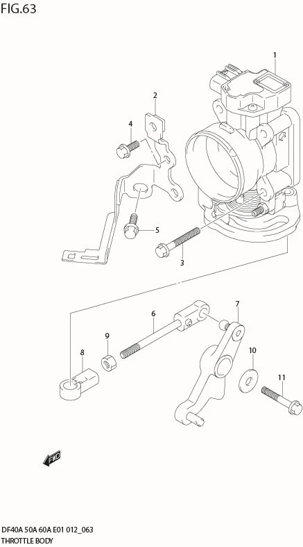 FIG 63  THROTTLE BODY (DF40A E1)