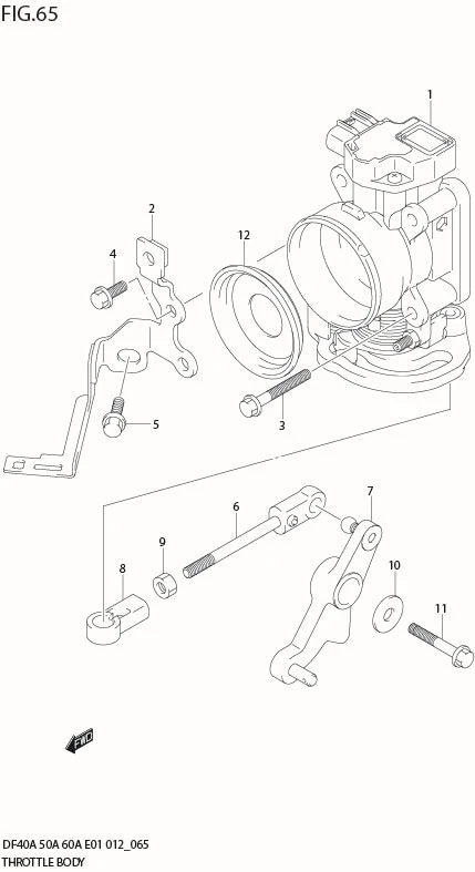 FIG 65  THROTTLE BODY (DF40AST E34)