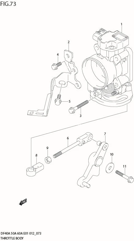 FIG 73  THROTTLE BODY (DF60ATH E40)