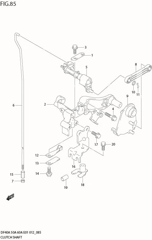 FIG 85  CLUTCH SHAFT (DF60ATH E1)