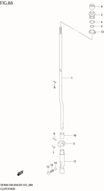 FIG 88  CLUTCH ROD (DF40AQH E1)